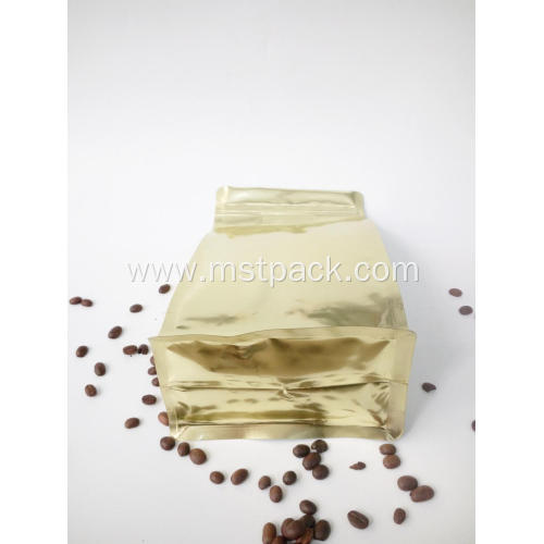 Print Coffee Flat Bottom Pouch with Window